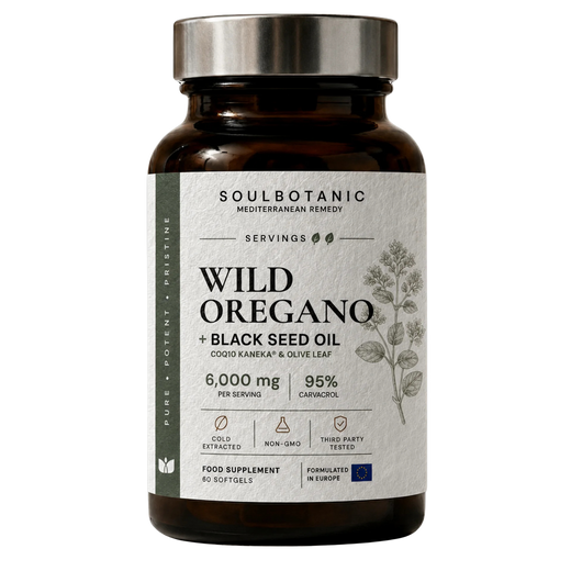 SoulBotanic Wild Oregano + Black Seed Oil bottle