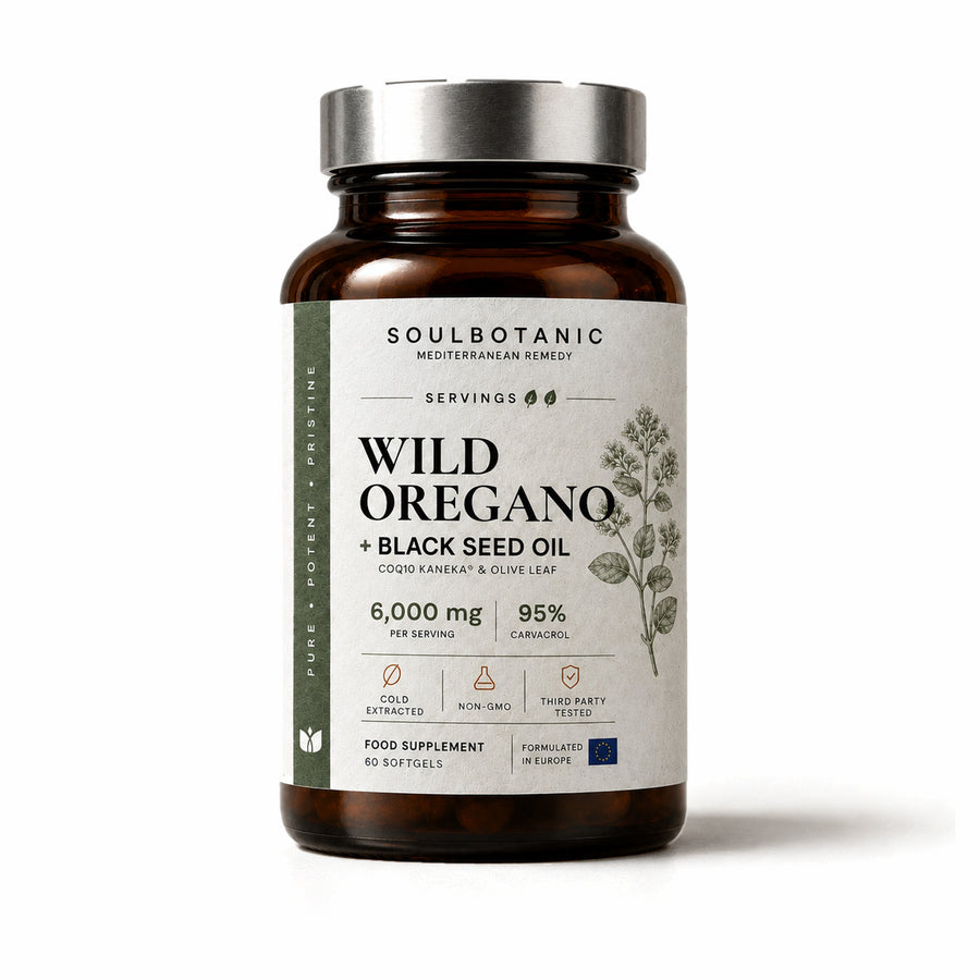 SoulBotanic Wild Oregano + Black Seed Oil bottle